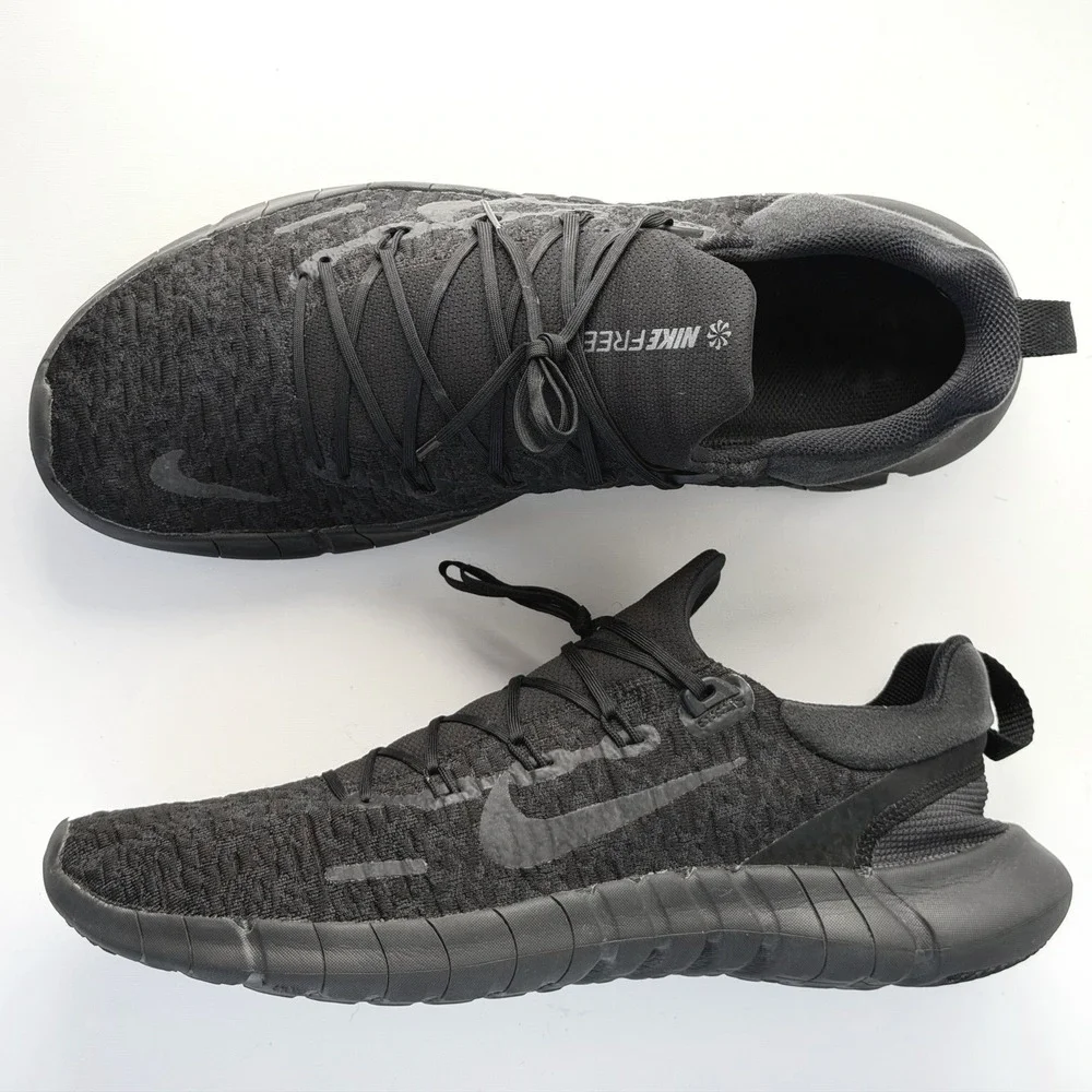 Nike Free RN 5.0 Next Nature Mens 13 Black Running Shoes Training Gym Minimalist